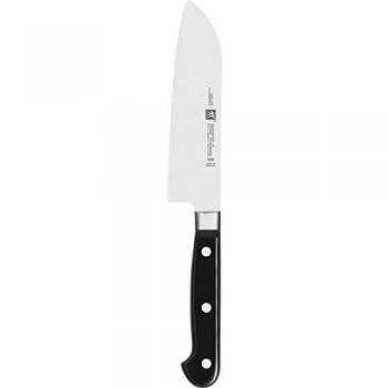 ZWILLING Cuchillo Santoku, Longitud de la hoja: 14 cm, Hoja grande, Mango especial de acero inoxidable/plástico, Profesional S