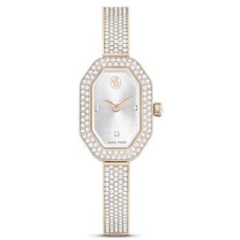 Swarovski Dextera Bangle Watch 5672987 - Swiss Made, Metal bracelet, Gold tone, Champagne gold-tone finish