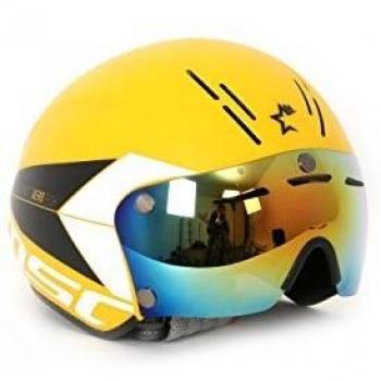 MSC Bikes Aero Casco de Ciclismo, Amarillo, M/L