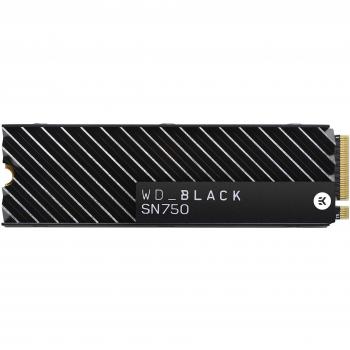 WD_BLACK SN750 NVMe de 500 GB: unidad de estado sólido interna de alto rendimiento con disipador térmico para computadoras de juegos