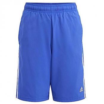 Adidas Essentials 3-Stripes Woven Children's Shorts - Unisex, Blue, Size 13-14 Years