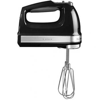 Kitchenaid 5KHM9212EOB - Batidora de mano, 85 W, color negro y plateado