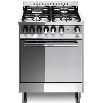 Cocina a Gas Lofra Maxima M66MF/C 60cm con Horno Eléctrico Ventilado en Acero Inoxidable