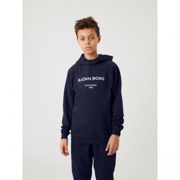 Björn Borg Borg Logo Hoodie Navy, 122-128