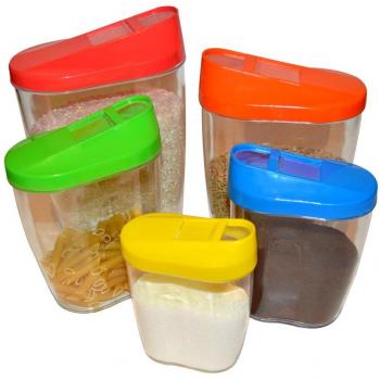 Jocca Recipientes Dispensadores de Comida, Multicolor, 15x20x9 cm