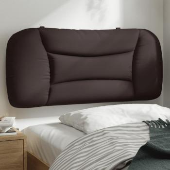 Cojín de tela de cabecera acolchado marrón oscuro de 90 cm