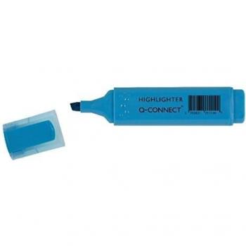 Rotulador fluorescente Q-Connect azul punta biselada KF01114