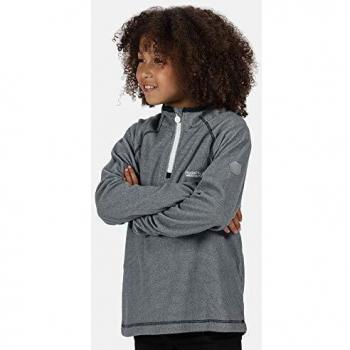 Regatta Loco-Forro Polar De Microrrayas con Media Cremallera Fleece, Niños, Dark Denim, 3-4