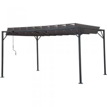 Pérgola bioclimática de tejido 3x4 m - Antracita
