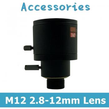 Lente de Vigilancia Manual 2.8-12mm, Zoom 3MP, Megapíxeles, 1/2.5 Pulgadas, Corrección Infrarroja, Full HD para Cámara de Seguridad IP