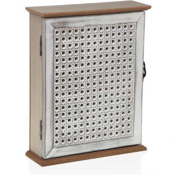 Armario de llaves Versa Blanco Madera MDF 7 x 27 x 21,5 cm