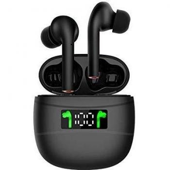 Auriculares Bluetooth, Auriculares inalámbricos Bluetooth 5.2 con micrófonos HD, Auriculares Impermeables IPX5 con Estuche de Carga rápida USB-C, Sonido Estéreo, Control táctil Inteligente