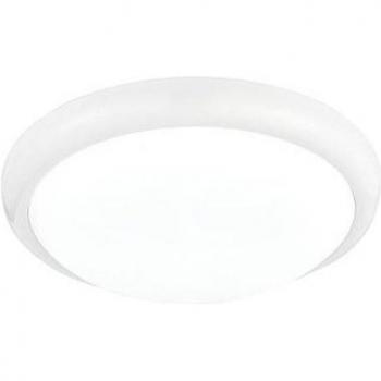 Plafón Montana 1 bombilla Acero blanco brillo - Lámpara empotrada led integrada, blanco brillante, polipropileno opalino