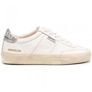 Golden Goose Women's Silver Leather Soul-Star Sneakers Size 6 US