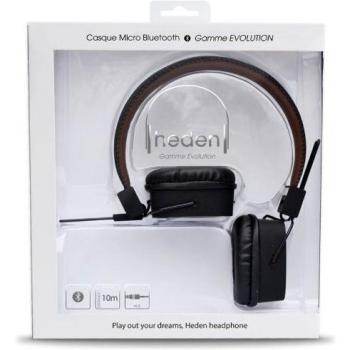 Auriculares HEDEN Evolution Bluetooth y Cable Negro con Micrófono Circumaurales