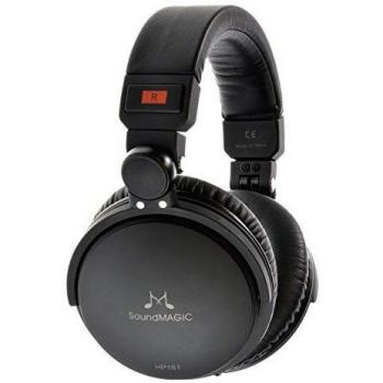 SoundMAGIC HP151 - Auriculares de Diadema con Cable, Sonido estéreo de Alta fidelidad, diseño Plegable, con Aislamiento del Ruido, Cables extraíbles, Negro