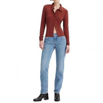 Jeans Middy Straight para Mujer Levi's Azul Sostenible 31W/31L Casual