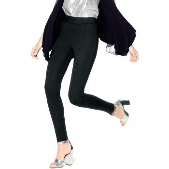 HUE Women’s High Waist Blackout Ponte Legging | Fashionable Leggings | Negro Sólido | XL