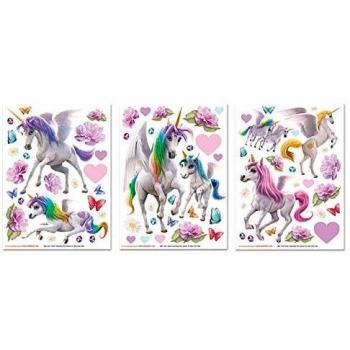 Walltastic Magical Unicorn Wall Stickers, Multi-Colour, 3 Large Sheets