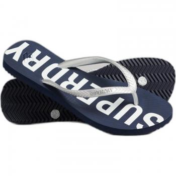 Chanclas Superdry Code Essential Lila y Azul Marino para Mujer