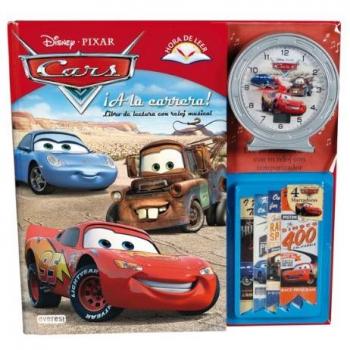 Cars. ¡A la carrera! Hora de leer. Libro de lectura con reloj musical