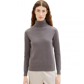 Jersey de mujer liso con cuello alto - Tom Tailor