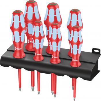 Juego de destornilladores TORX aislados Wera de 7 piezas con ac. inox y bandeja 3167 i/7 Rack 05022767001