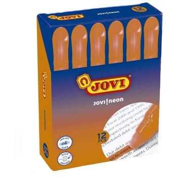 Jovi - Estuche, 12 marcadores con gel, color naranja