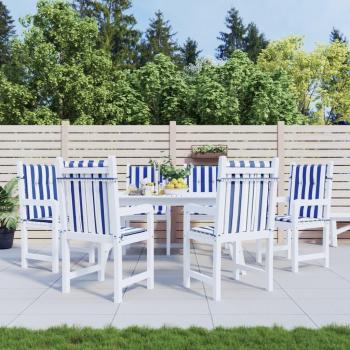 Cojines para silla con respaldo bajo 6 uds tela a rayas azul y blanco, diseño de hojas en color azul y blanco, verde y rosa, cojin decorativo de asiento para muebles de salón