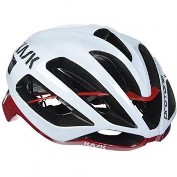 Kask Protone, Casco de Ciclismo Multiuso, Blanco/Rojo, M