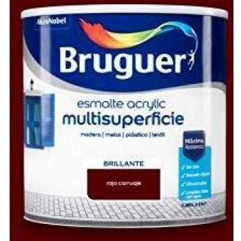 Bruguer Acrylic Multisuperficie Esmalte al agua Brillante Rojo Carruajes 250 ml