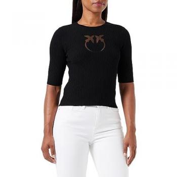 Pinko Women's Slim Fit Black Tritone Pullover Sweater Size S