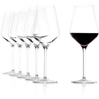 Set de 6 Copas de Vino Tinto Quatrophil 570 ml en Cristal Transparente