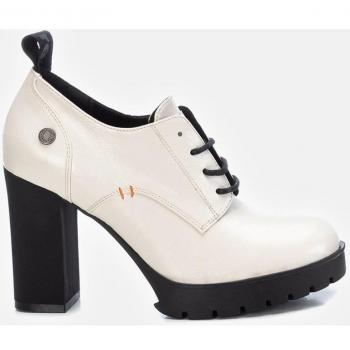 Refresh 171479 Zapatos de Mujer con Cordones y Tacón Alto 9cm en Color Blanco o Negro
