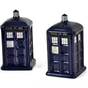 Conjunto de Salero y Pimentero Cerámico Doctor Who Tardis