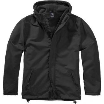 Brandit Men's Black Windbreaker with Front Zipper - Sizes S to 5XL