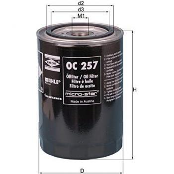 KNECHT OC 257 Filtro de aceite
