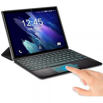 Tablet 10 Pulgadas Android 10.0 6GB de RAM 64GB de ROM | SD 512GB, Tableta 5G WiFi 4G LTE Ultrar-Rápido Tablet PC Baratas y Buenas Quad-Core 1920 * 1200 | OTG| GPS | Type-C | con Teclado