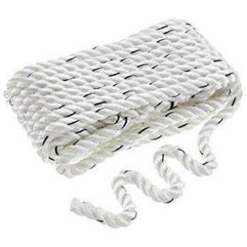Seachoice 50-47561 premium Cabo amarre trenzado, color blanco con traza azul, 13 mm x 6,1 m