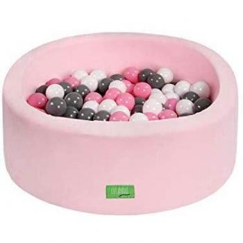 LULANDO Piscina de bolas para niños, 90 x 30 x 7 cm, piscina seca, piscina de juego, 200 bolas certificadas, no tóxicas para la piscina, para niños, niñas,