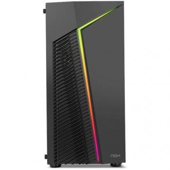 NOX Infinity Zeta Mini Tower M-ATX con Cristal Templado y ARGB, USB 3.0, Color Negro