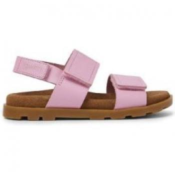 Sandalias de piel para niña color rosa Camper
