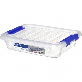 Sistema Storage Contenedor, Polipropileno, Plástico, Transparente, 400 ml