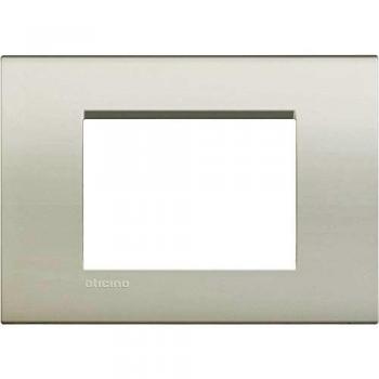 Placa Cuadrada Bticino Livinglight 3 Módulos Blanca LNA4803BI