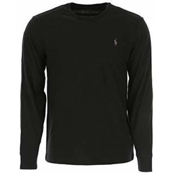Polo Ralph Lauren Camiseta de Manga Larga Custom Slim Fit Negra para Hombre - Talla XL