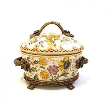 Porcelana caja decorada schmuckkiste caja torácica