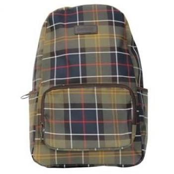 Barbour Unisex Tartan Backpack - Classic Green Nylon - One Size
