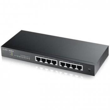 Zyxel GS1900-8 8-Port GbE L2 Smart Managed Switch, Desktop, Fanless