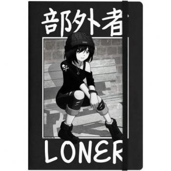 Cuaderno A5 Loner Tokyo Spirit Blanco/Negro