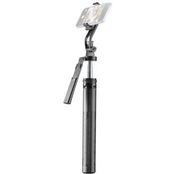 Palo Selfie Multifuncional Cellular Line Max, Extensible hasta 180 cm, Bluetooth y Control Remoto, Negro